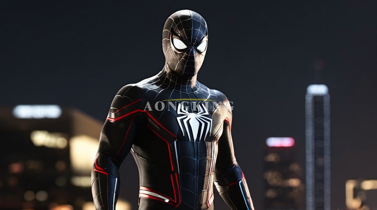 black suit spiderman statue